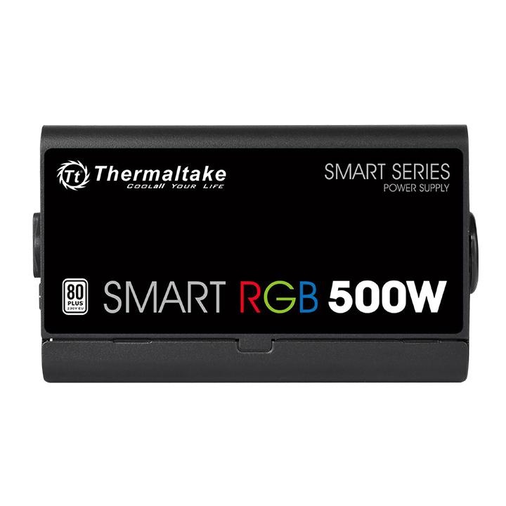კვების ბლოკი Thermaltake Smart RGB 500W, Power Supply 500W, 80 PLUS, 12cm RGB  fan,EU,230V, (PS-SPR-0500NHSAWE-1)