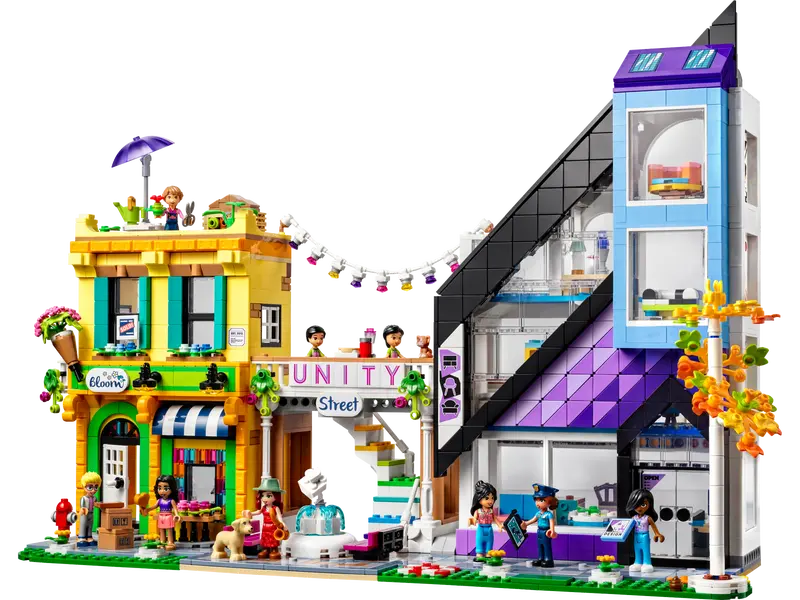ასაწყობი კონსტრუქცია  LEGO Friends Downtown Flower and Design Stores