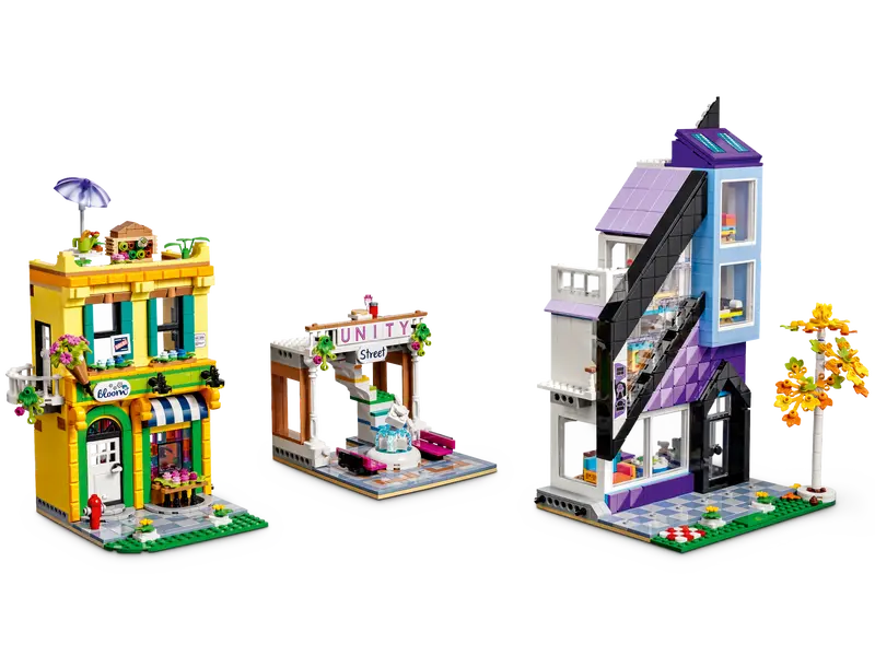ასაწყობი კონსტრუქცია  LEGO Friends Downtown Flower and Design Stores