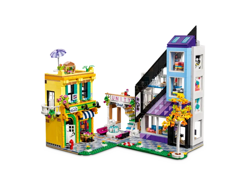 ასაწყობი კონსტრუქცია  LEGO Friends Downtown Flower and Design Stores