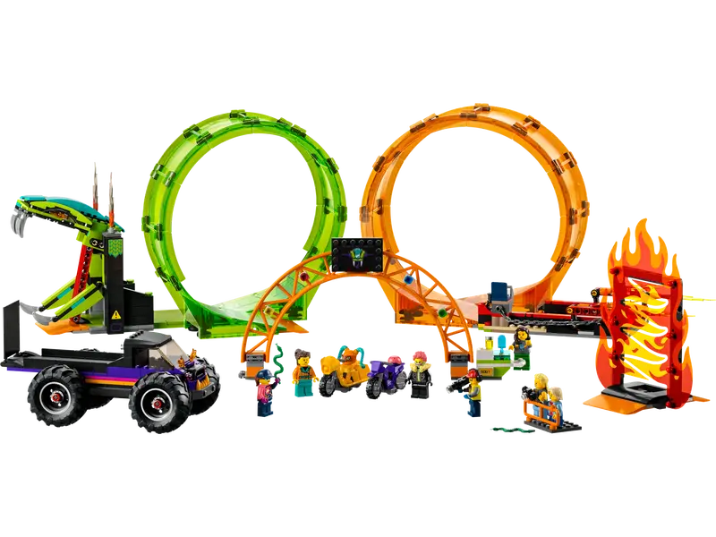 ასაწყობი კონსტრუქცია LEGO City Stuntz Double Loop Stunt Arena