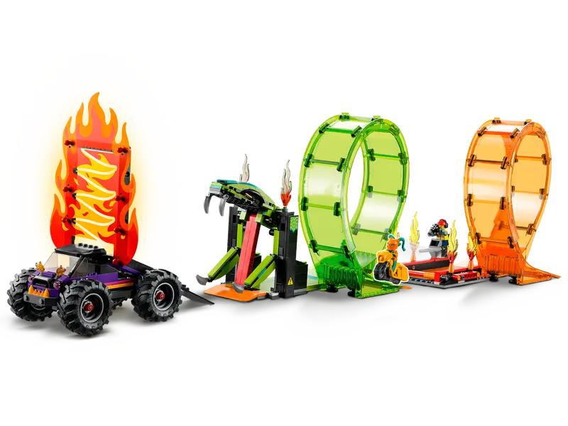 ასაწყობი კონსტრუქცია LEGO City Stuntz Double Loop Stunt Arena