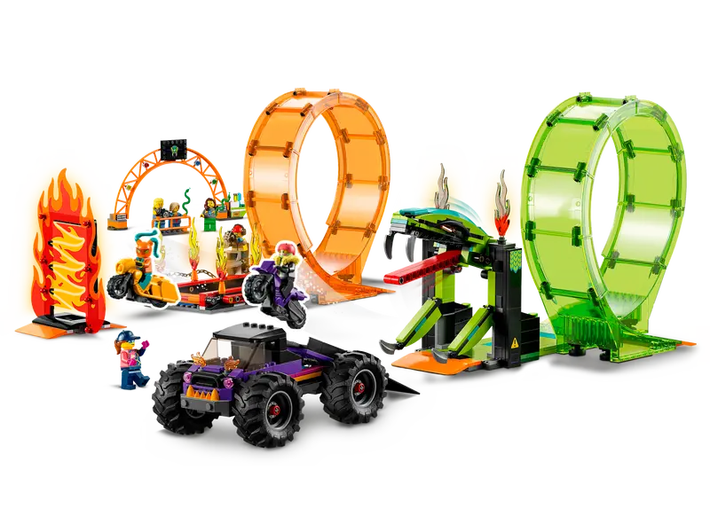 ასაწყობი კონსტრუქცია LEGO City Stuntz Double Loop Stunt Arena