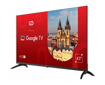 ტელევიზორი UDTV TV 43"(109cm) UD 43GU6210  Google TV 16:9 3840x2160  178*/178* 250cd/m2  BT5.1 WiFi RJ45 Cl+ HDMIx2 USB2.0 DVB-T/T2/C/S2 VESA 200x200