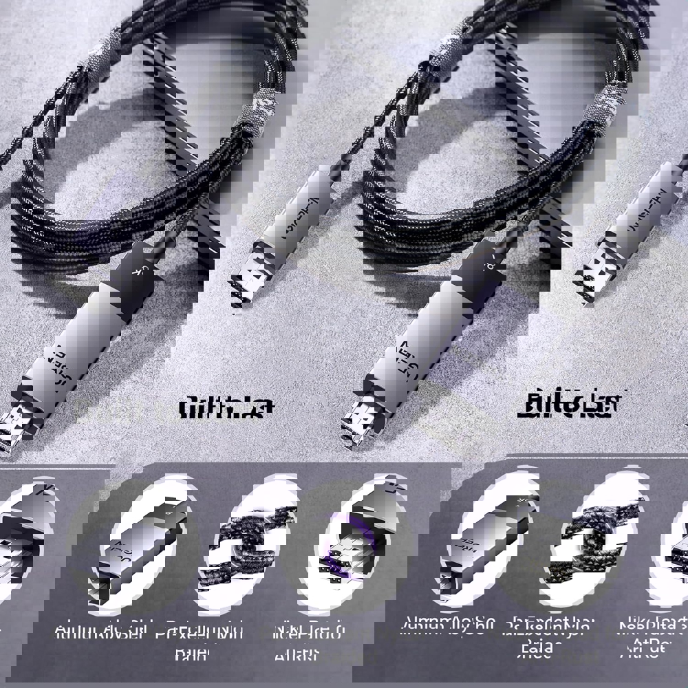 ვიდეო კაბელი UGREEN DP115 (80397), 8K, DisplayPort to HDMI, 2m, Grey