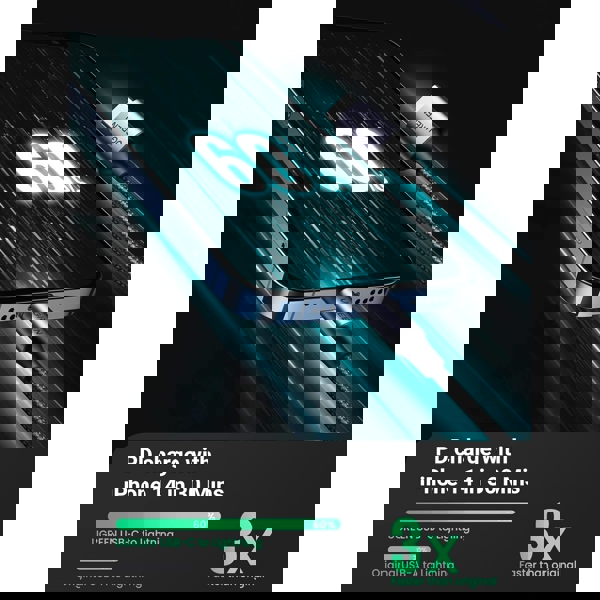 USB კაბელი UGREEN US304 (60761), MFi, Type-c USB-C To Lightning, 2m, Black/Gray