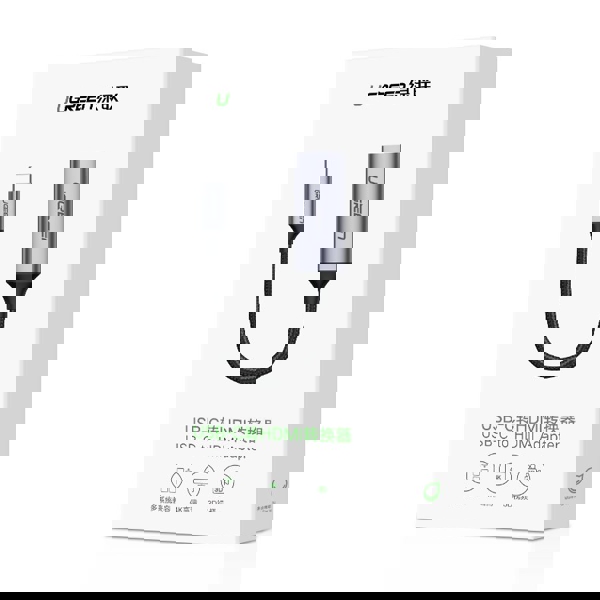 USB ადაპტერი UGREEN 70444 USB Type C to HDMI 2.0 4K@60 Hz Thunderbolt 3 Convertor for MacBook / PC gray