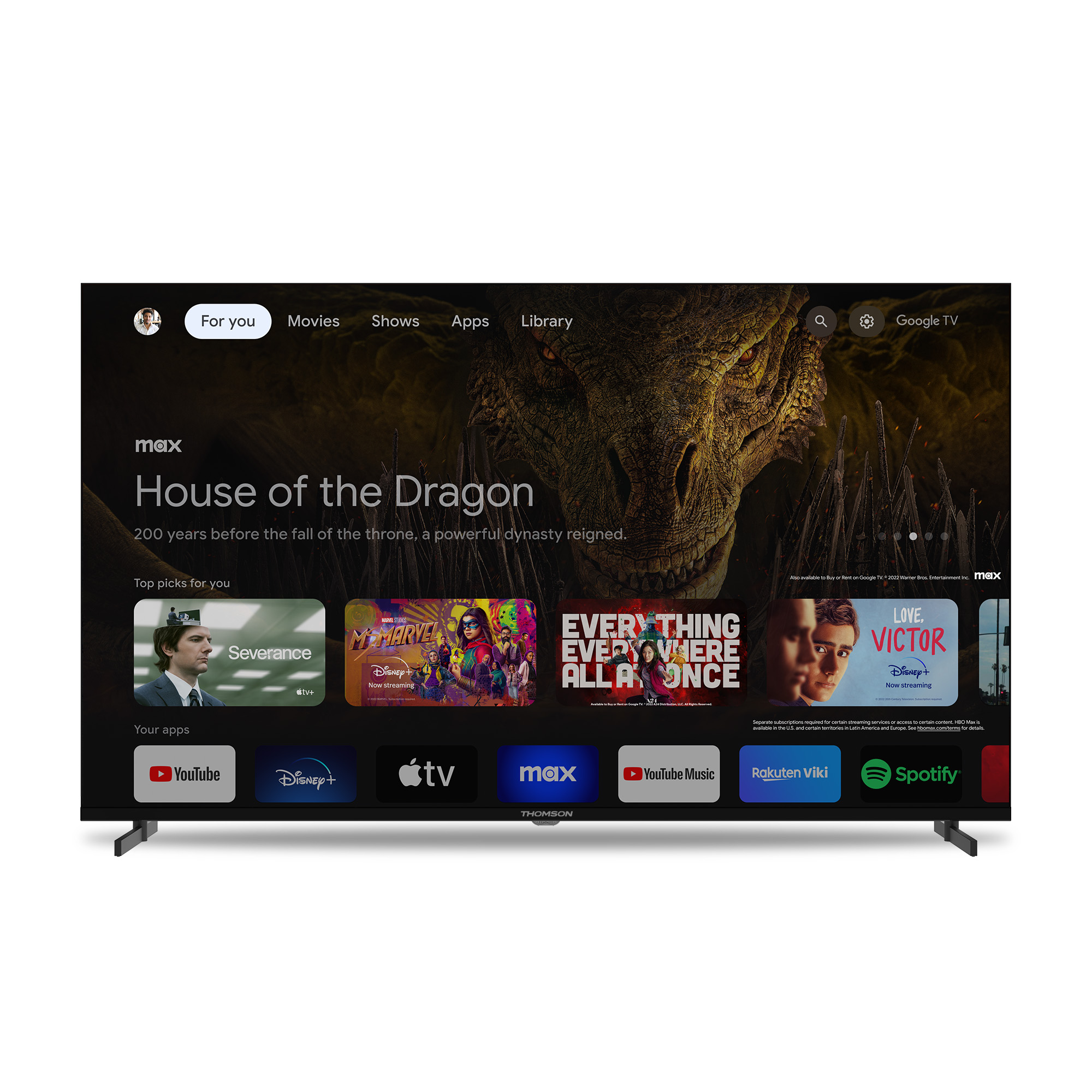 ტელევიზორი Thomson 50UG4S14 LED, 50", 4K UHD, Smart TV, HDMI, USB, LAN, WIFI, BT, Black