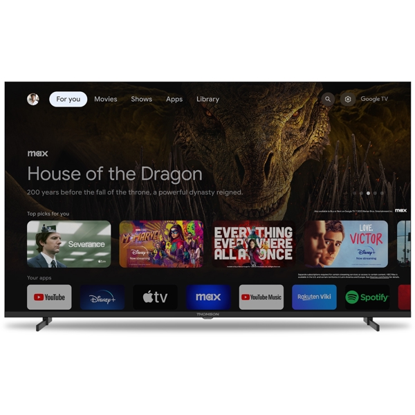 ტელევიზორი Thomson 55UG4S14 LED, 55", 4K UHD, Smart TV, HDMI, USB, LAN, WIFI, BT, Black