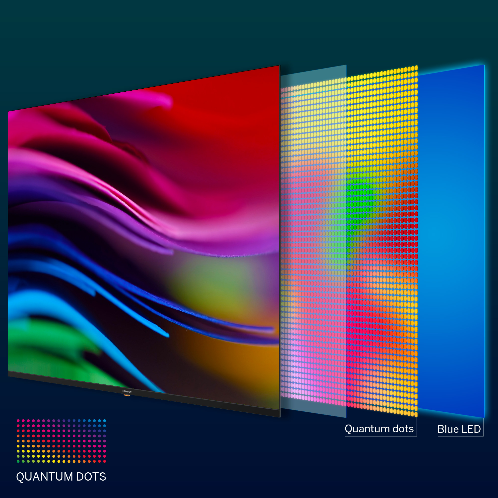 ტელევიზორი Thomson 50QG4S14, 50", 4K UHD, Smart TV, HDMI, USB, LAN, WIFI, BT, Black