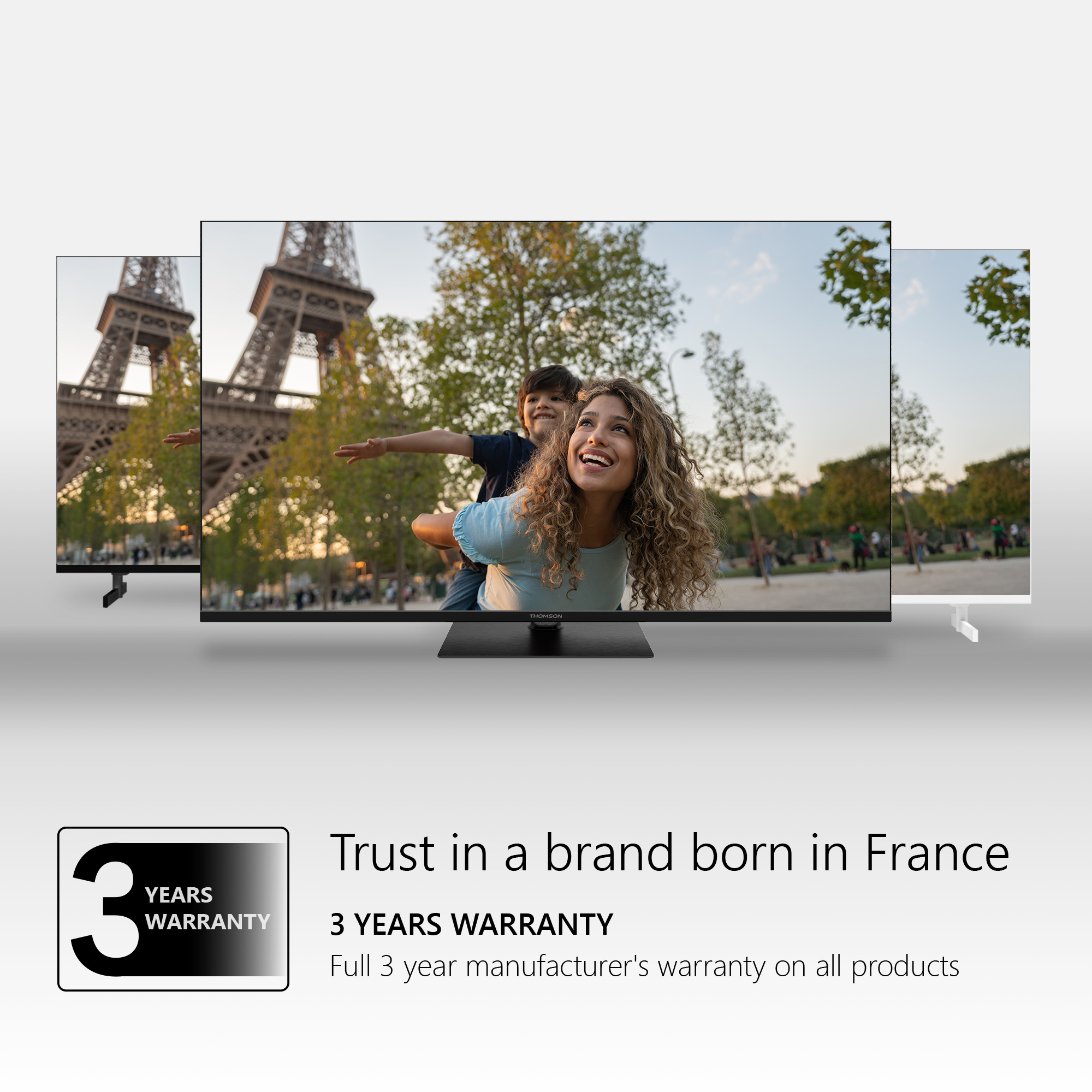 ტელევიზორი Thomson 50QG4S14, 50", 4K UHD, Smart TV, HDMI, USB, LAN, WIFI, BT, Black