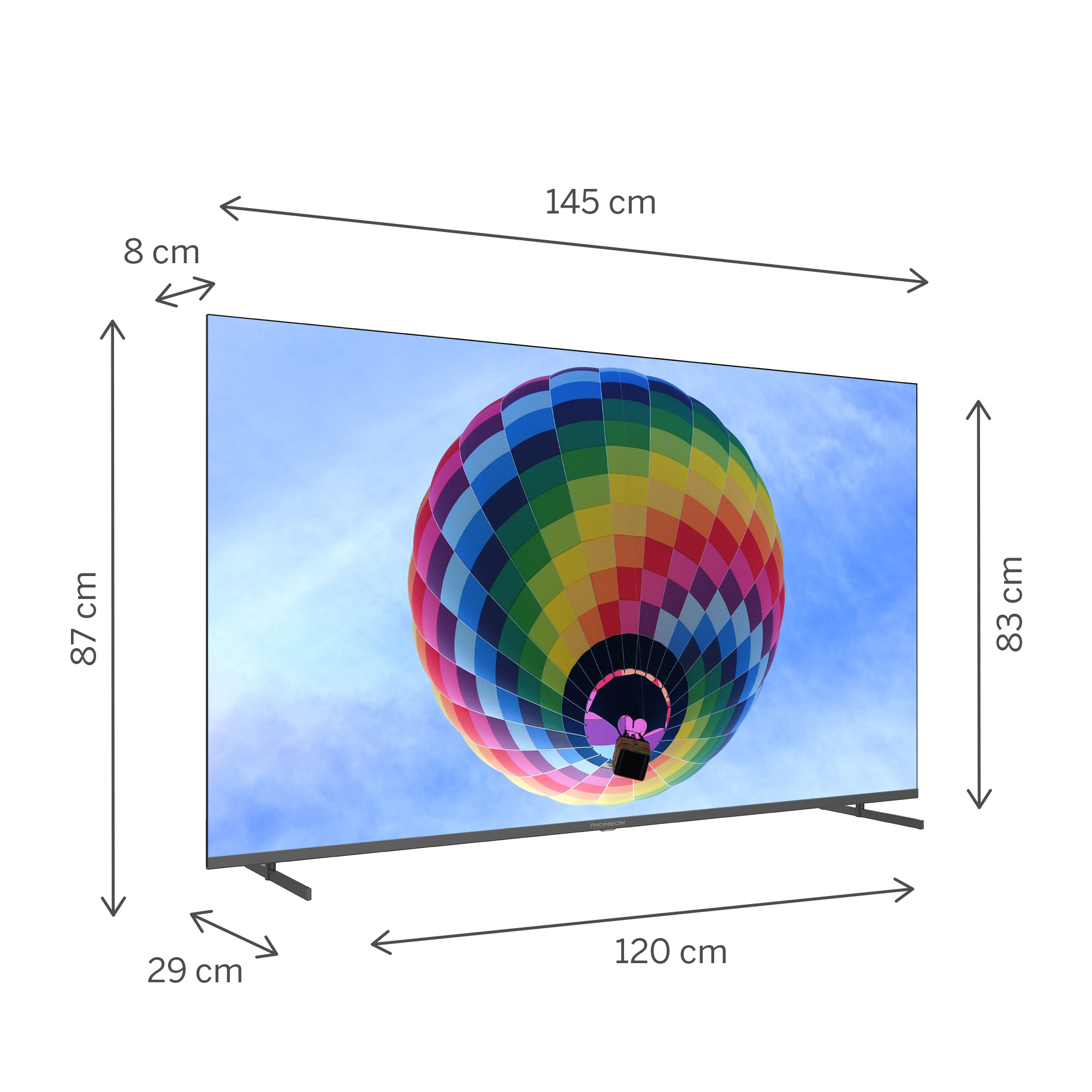 ტელევიზორი TV 65" Thomson QLED 4K 60Hz Smart Google TV Black