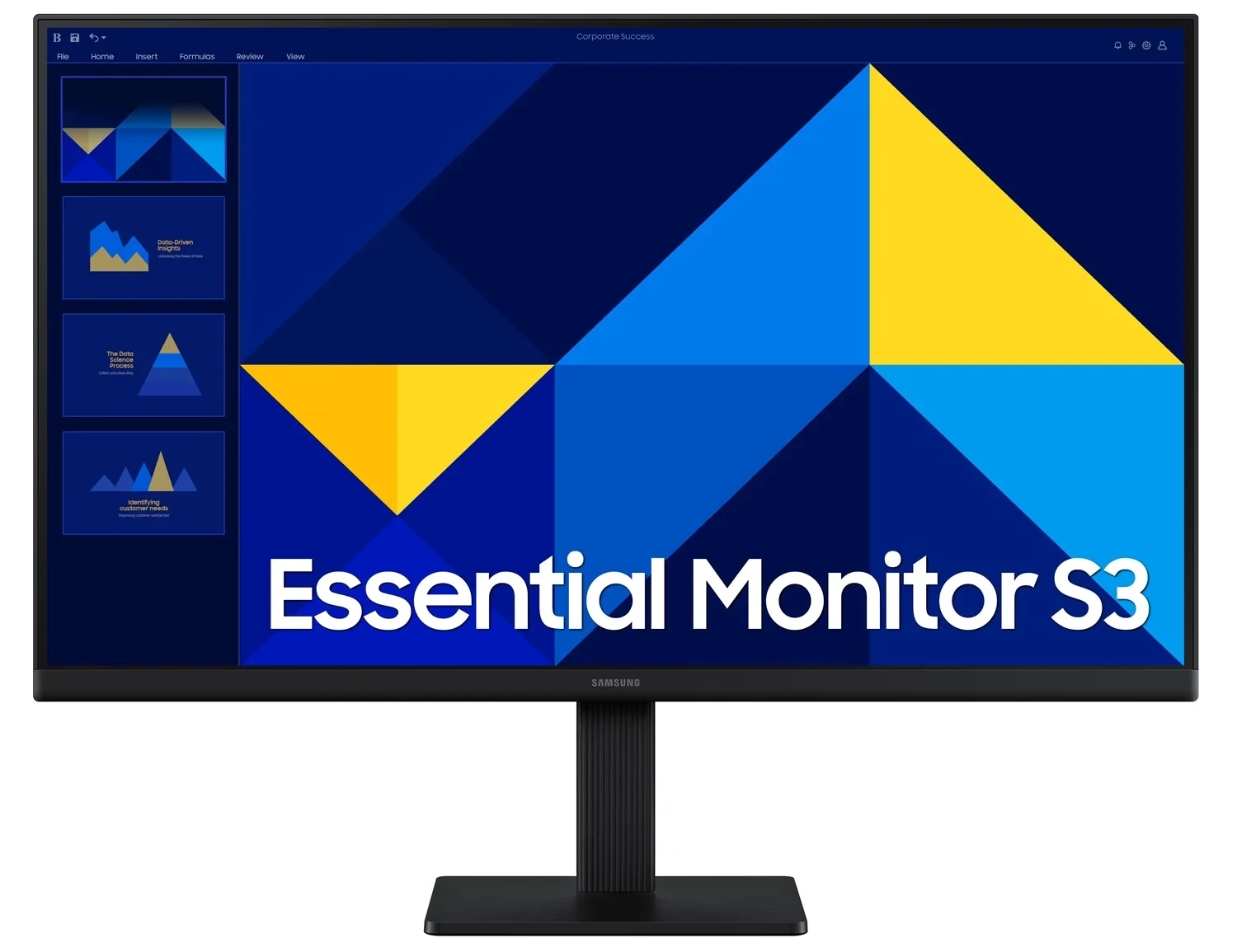 მონიტორი Samsung Essential S3 LS27D300GAIXCI 27", IPS, 1920x1080 (Full HD), 5 ms, 100 Hz, 250 cd/m2, 178°/178°, VGA, HDMI, black