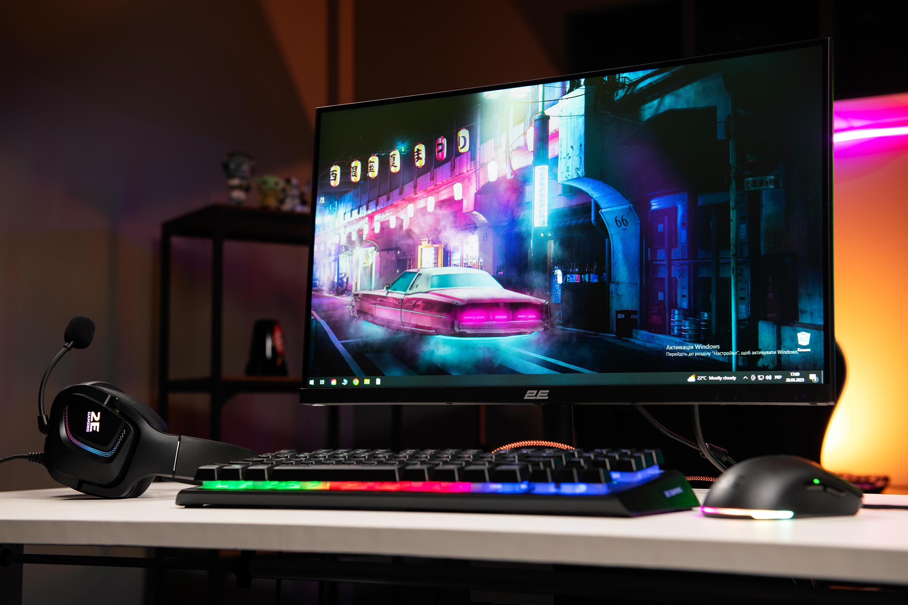 Gaming მონიტორი 2E Monitor GAMING 23.8" G2423B HDMI, DP, USB-C, Audio, 1920x1080, IPS, 165Hz, 1ms, FreeSync