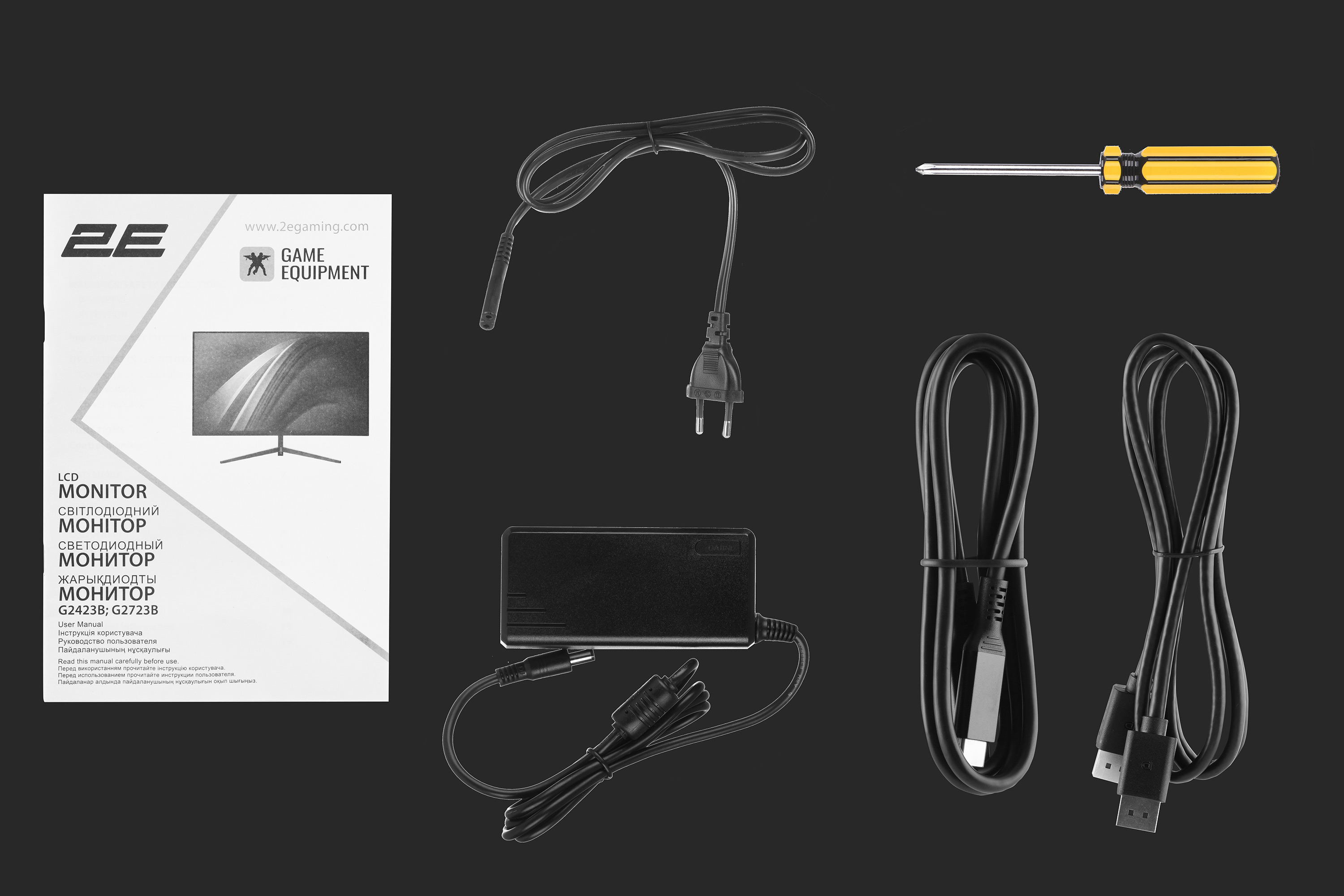 Gaming მონიტორი 2E Monitor GAMING 23.8" G2423B HDMI, DP, USB-C, Audio, 1920x1080, IPS, 165Hz, 1ms, FreeSync