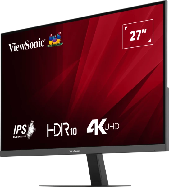 მონიტორი Viewsonic 27" VA2708-4K-HD 27", IPS, 3840x2160 (4K UHD), 4 ms, 60 Hz, 250 cd/m2, 178°/178°, 2xHDMI, DisplayPort, speakers, black