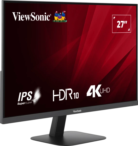 მონიტორი Viewsonic 27" VA2708-4K-HD 27", IPS, 3840x2160 (4K UHD), 4 ms, 60 Hz, 250 cd/m2, 178°/178°, 2xHDMI, DisplayPort, speakers, black