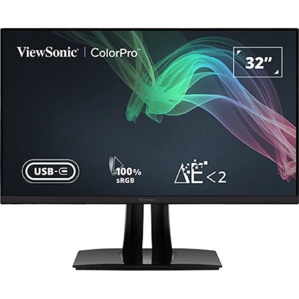 მონიტორი  ViewSonic VP3256-4K, 32", 4K UHD, IPS, HDMI, USB, USB-C, DP, Black 