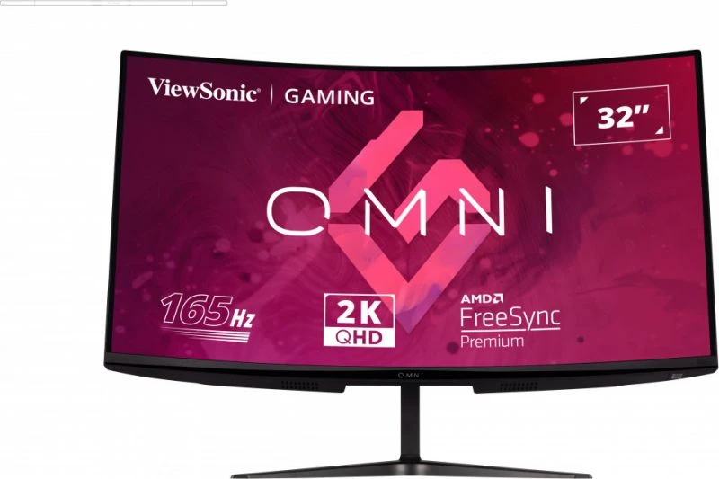 მონიტორი ViewSonic Omni VX3218C-2K 32 Inch Curved 1ms 1440p 165hz Gaming Monitor with FreeSync Premium, Eye Care, HDMI and Display Port, Black