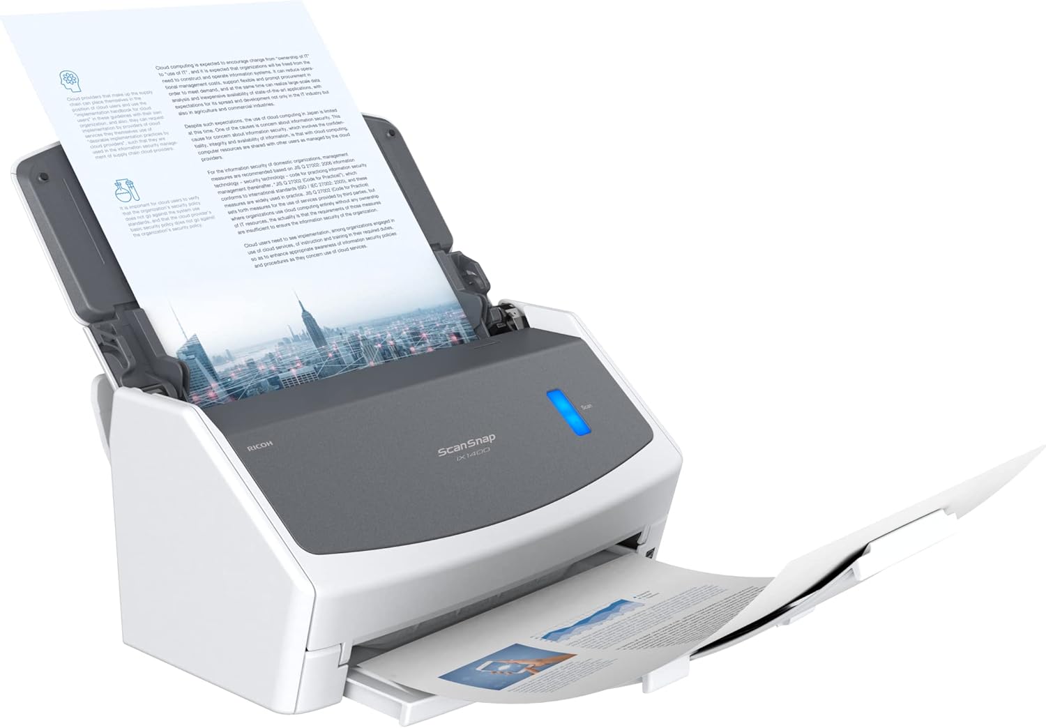 სკანერი RICOH ScanSnap iX1400 Document Scanner 40 ppm | 80 ipm |  600 dpi | ADF 50 sheets | USB 3.2