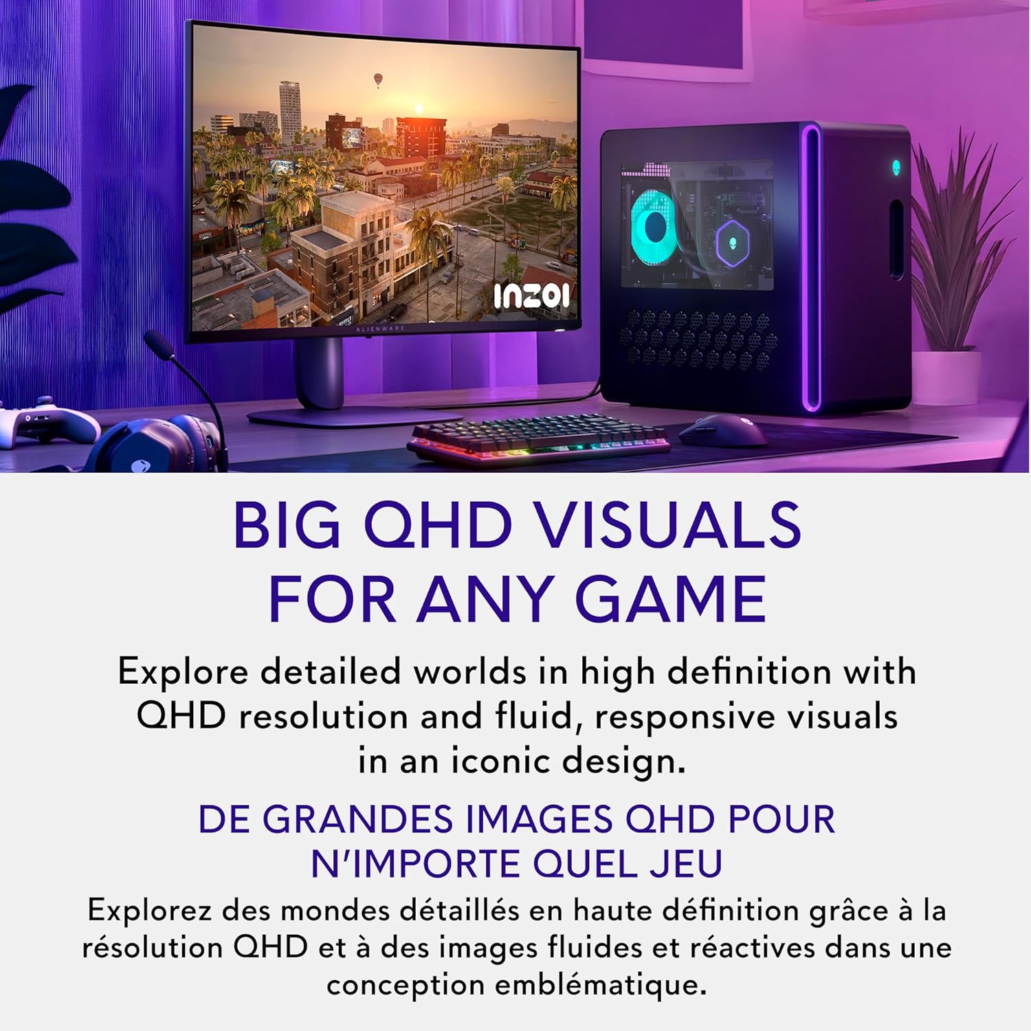 Gaming მონიტორი Dell Alienware 32 Curved Gaming Monitor - AW3225DM (210-BQWN) |  31.5-inch WQHD(2560 x 1440) 180 Hz 1ms Display, 1500R Curve, AMD Freesync, VESA AdaptiveSync, VESA DisplayHDR 400, VA Panel, 360° Ventilation