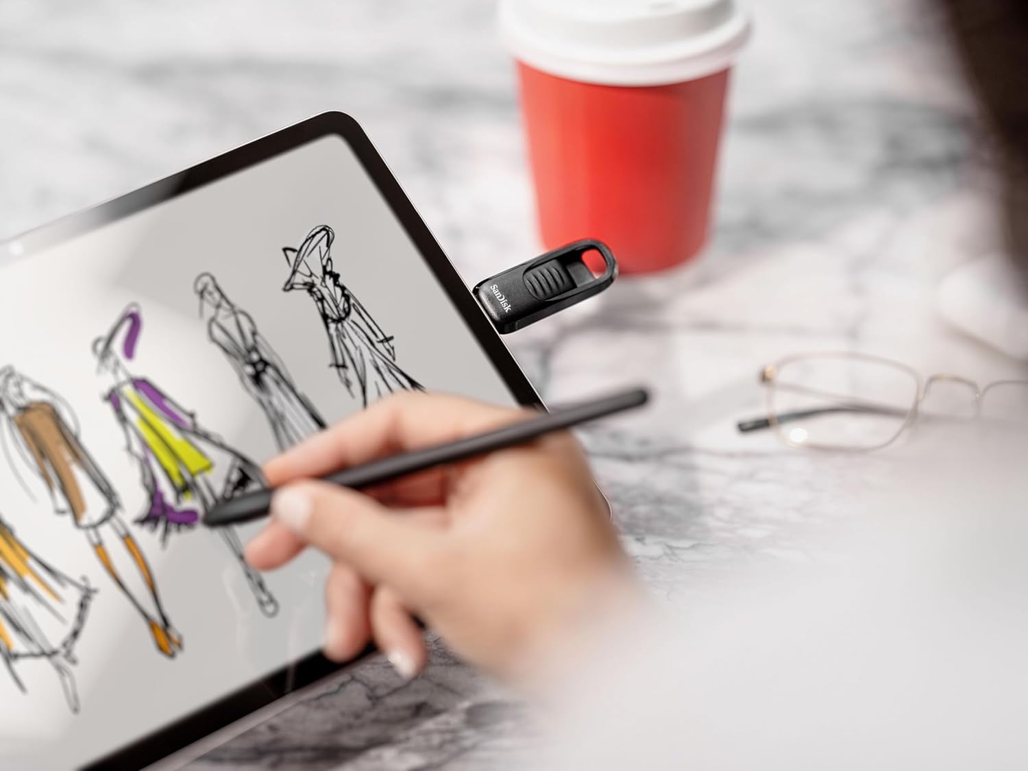 USB ფლეშ მეხსიერება SanDisk Ultra Slider USB Type-C Flash Drive - 1TB | 400MB/s | USB 3.2 Gen 1 | USB-C (SDCZ480-1T00-G46)