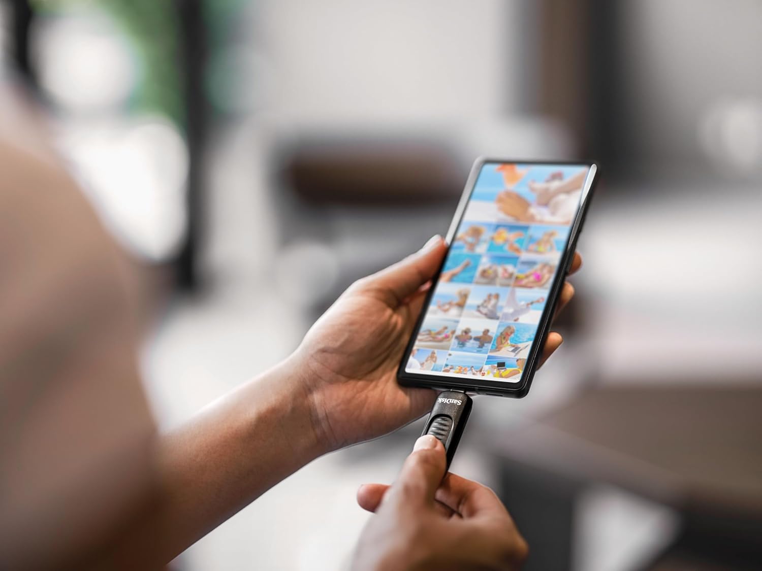 USB ფლეშ მეხსიერება SanDisk Ultra Slider USB Type-C Flash Drive - 1TB | 400MB/s | USB 3.2 Gen 1 | USB-C (SDCZ480-1T00-G46)