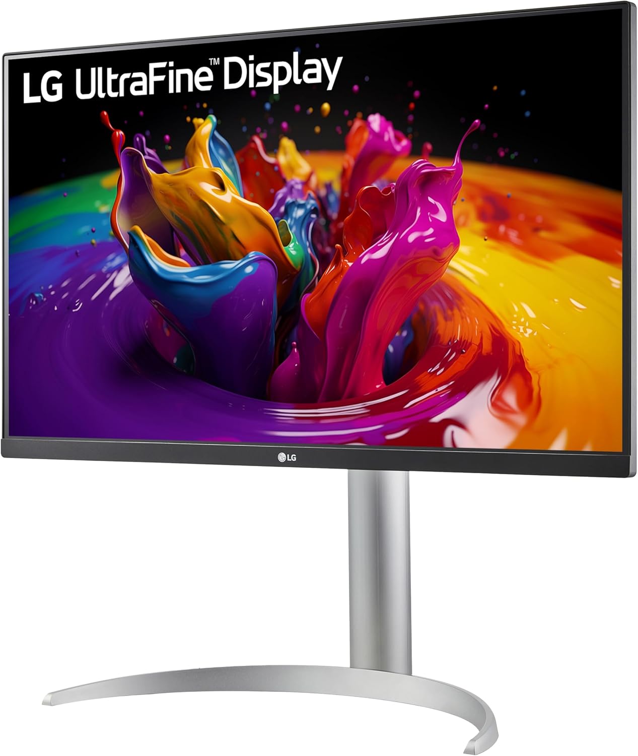 მონიტორი LG 27UP850K-W 27-inch Ultrafine 4K UHD (3840 x 2160) IPS Computer Monitor, 60Hz, 5ms, 400 cd/m^2 | DisplayHDR 400,  HDMI, DisplayPort, USB Type-C 90W PD, Tilt/Height/Pivot Adjustable Stand, White  