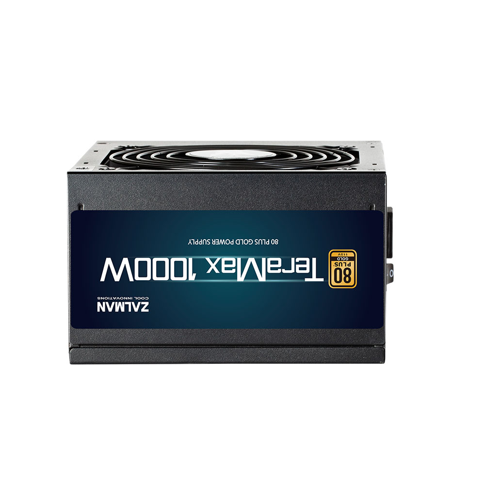 კვების ბლოკი PSU Zalman TERAMAX (1200W) (ZM1200-TMX) >90%, 80+ Gold, 120mm, 1xMB 24pin(20+4)+10pin, 2xCPU 8pin(4+4), 3xMolex, 12xSATA, 6xPCIe 8pin(6+2), Fully Modular