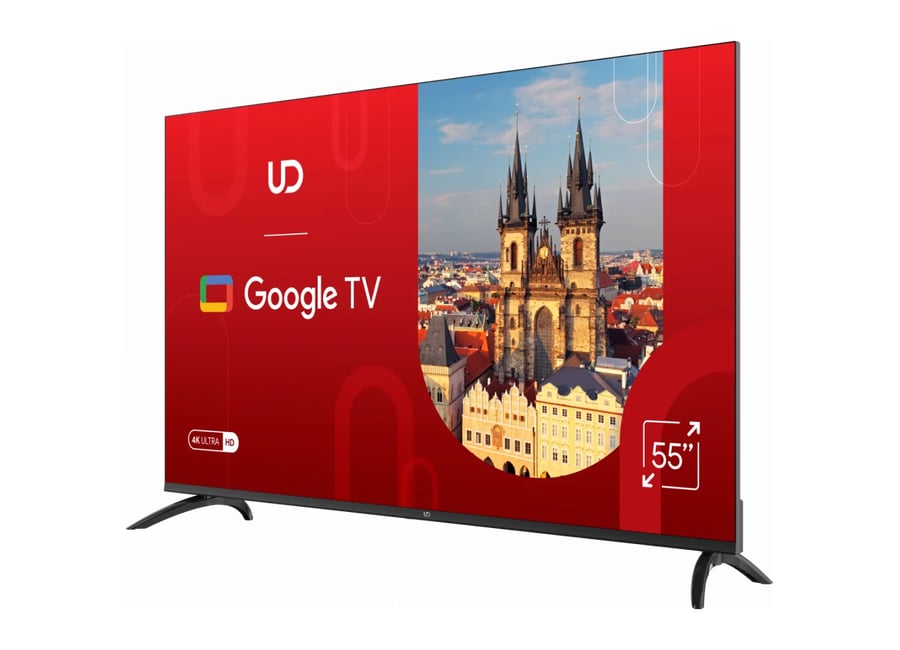 ტელევიზორი UDTV TV 55"(140cm) UD 55GU6210  Google TV 16:9 3840x2160  178*/178* 250cd/m2  BT5.1 WiFi RJ45 Cl+ HDMIx2 USB2.0 DVB-T/T2/C/S2 VESA 200x200