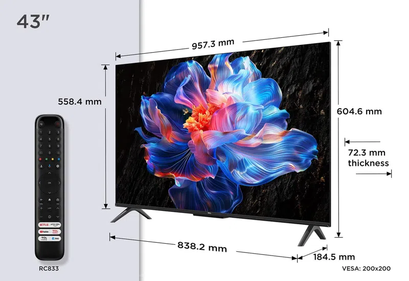 ტელევიზორი TCL V6C-UK Direct LED , 4K HDR , Smart TV, Google TV-ით მხარდაჭერილი