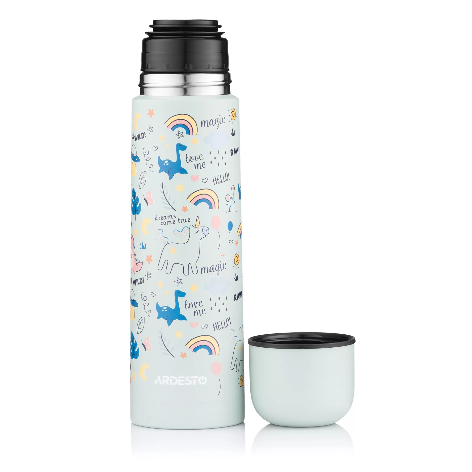 თერმოსი Ardesto Vacuum flask Magic 500ml, stainless steel, grey AR2650KMA | Keeps drinks hot for (max.) 12 h | Keeps drinks cold for (max.) 24 h