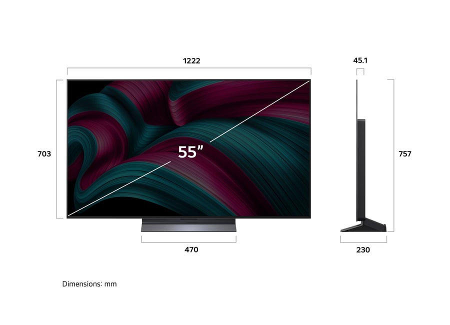 ტელევიზორი TV/ OLED/ LG/  55"(140cm)/ OLED55C5RLA.AMCN