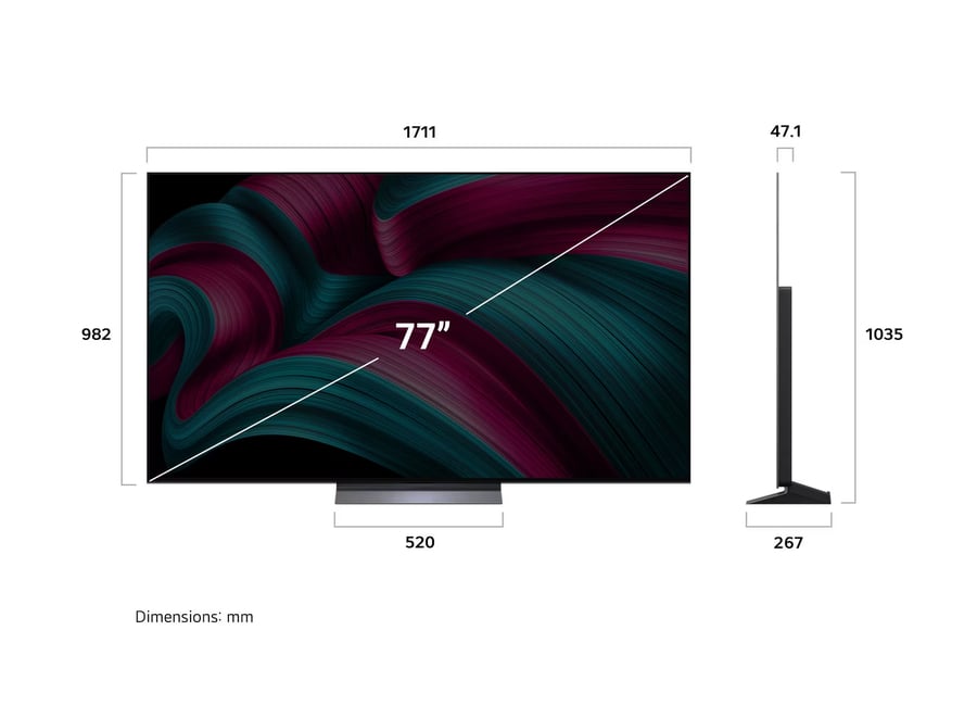 ტელევიზორი  TV/ OLED/ LG / 77"(195cm)/ OLED77C5RLA.AMCN