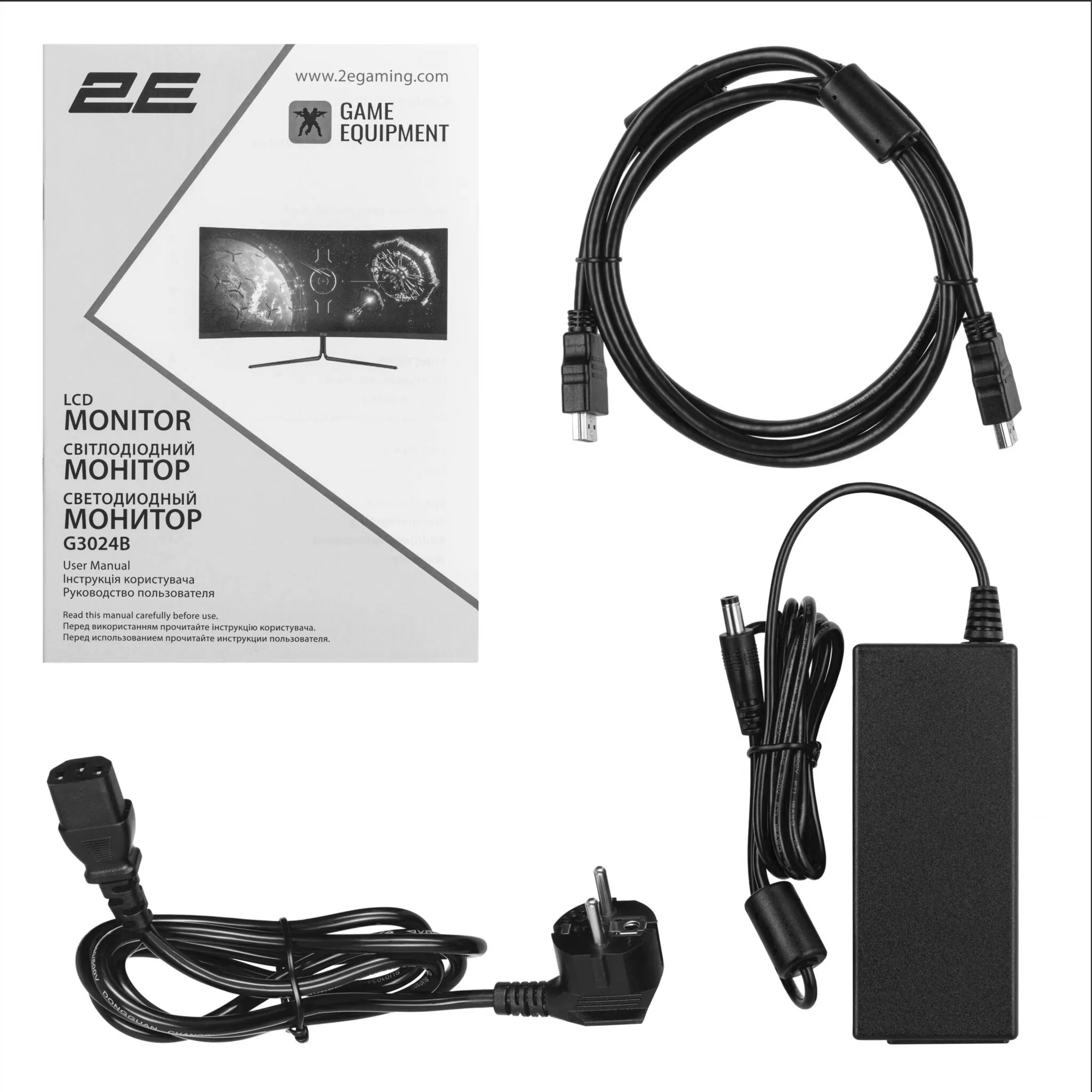 Gaming მონიტორი 2E Monitor GAMING 30" G3024B 2xHDMI, DP, Audio, VA, 2560x1080, 21:9, 200Hz, 1ms, CURVED, FreeSync (2E-G3024B-01.UA)