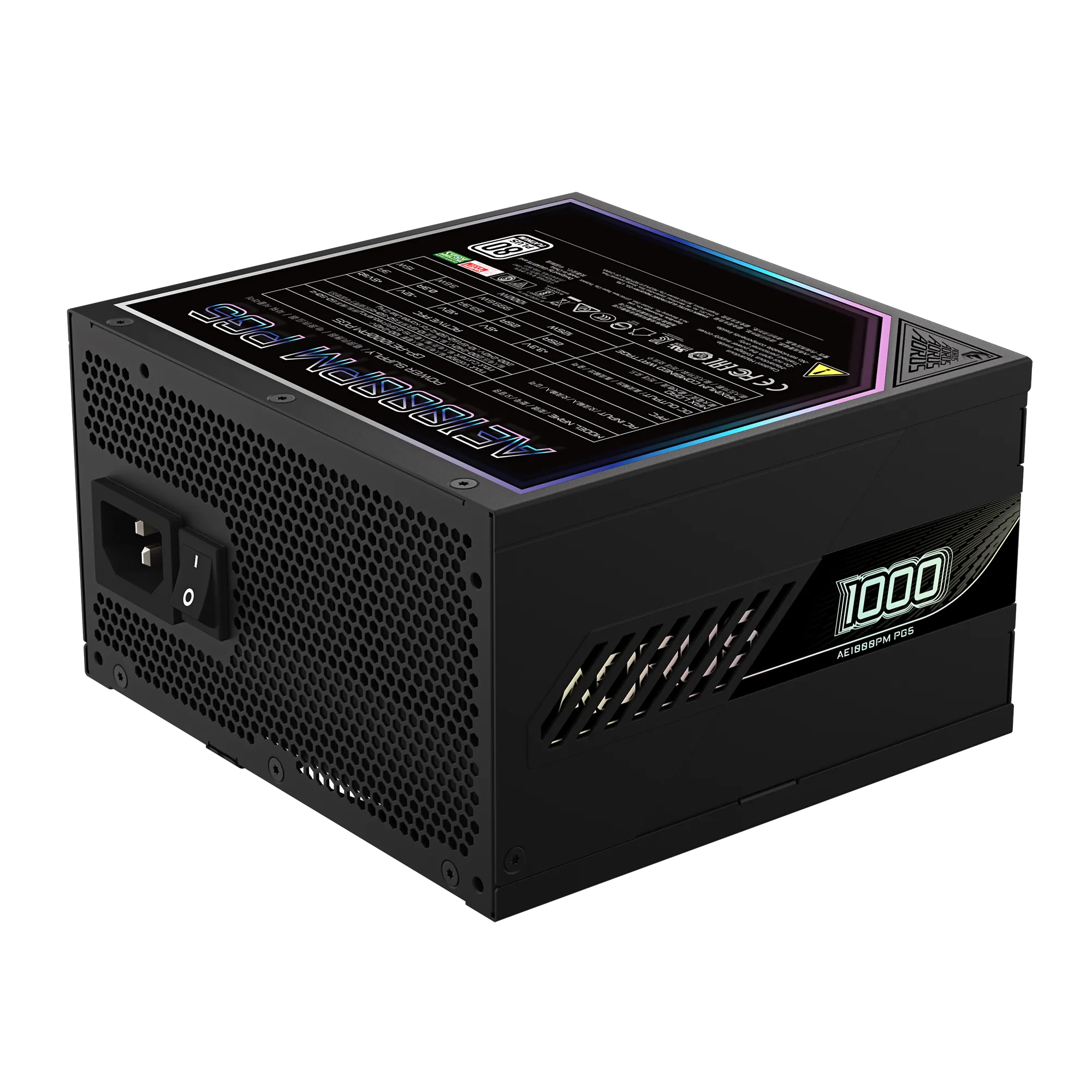 კვების ბლოკი GigaByte AORUS ELITE P1000W 80+ Platinum Modular PCIe 5.0 (GP-AE1000PM_PG5)