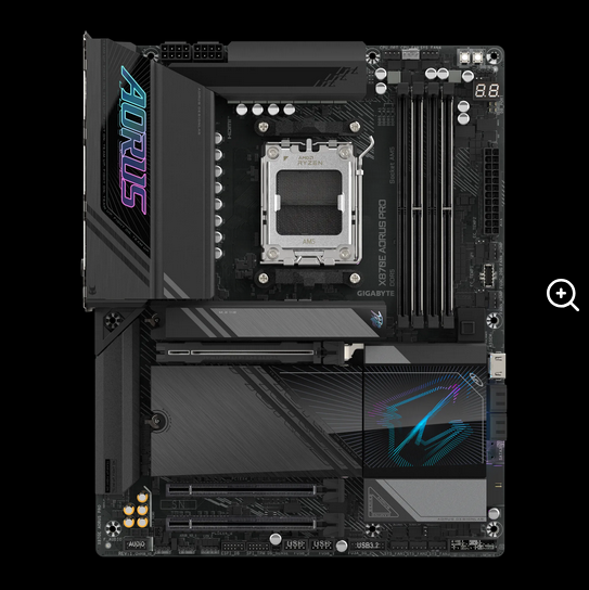 დედადაფა GIGABYTE X870E AORUS PRO ICE AMD AM5 LGA 1718 Motherboard, ATX, DDR5, 4X M.2, PCIe 5.0, USB4, WIFI7, 2.5GbE LAN, EZ-Latch, 2-Year Warranty