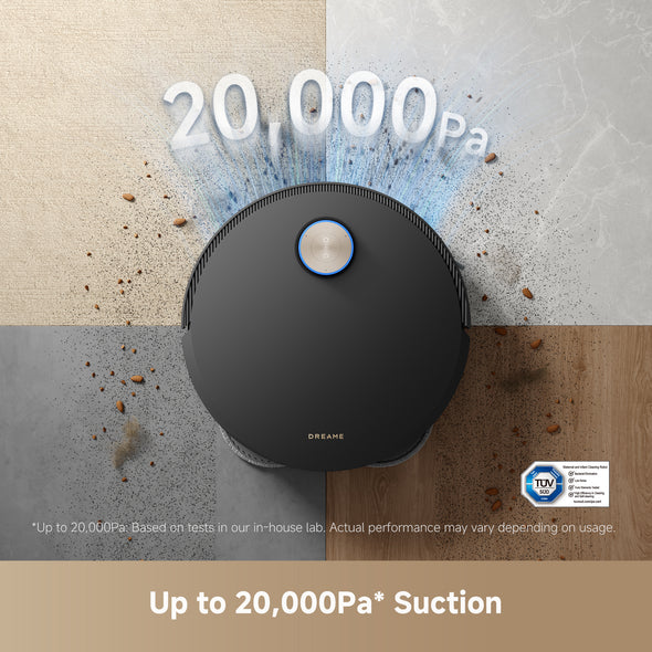 რობოტი მტვერსასრუტი Dreame Robot Vacuum X50 Ultra Complete Black (RLX85CE-4) | სველი და მშრალი წმენდა, ნავიგაციის სისტემა ფარული სენსორით, ნავიგაცია: DToF VersaLift სენსორი, დაბრკოლებების თავიდან აცილება: RGB კამერა ხელოვნური ინტელექტით და სტრუქტურირებული განათების საფუძველზე 3D სკანირებით, გასაშლელი გვერდითი ჯაგრისი და საწმენდი ტილო, Vormax სისტემა 20 კპა-მდე შეწოვის სიმძლავრით, MopExtand და RoboSwing ტექნოლოგია, AceClean DryBoard სისტემა - უჯრის წყლით გარეცხვის ტექნოლოგია, ავტომატური საწმენდი ტილოს წმენდა.