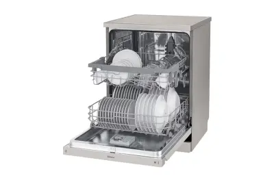 ჭურჭლის სარეცხი მანქანა  LG Dishwasher, 14 Place Settings, QuadWash™, EasyRack™ Plus, ThinQ™ (Wi-Fi), Inverter Direct Drive™, Silver