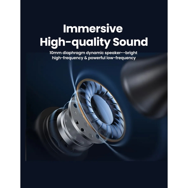 ყურსასმენი UGREEN EP105 (35754), In-Ear Headphones, Wired, Type-C, Black