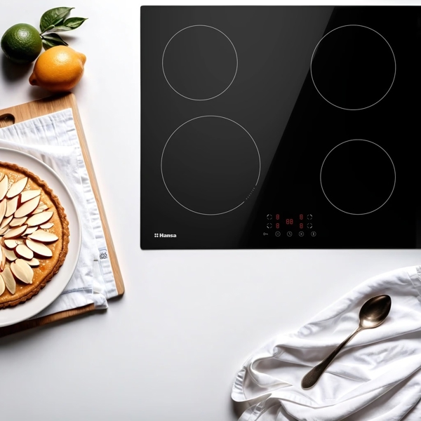 ჩასაშენებელი ინდუქციური ქურის ზედაპირი Hob Hansa induction, 59cm, black (BHI68369)