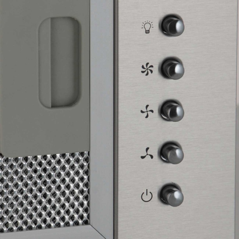 ჩასაშენებელი გამწოვი Hansa hood integrated, 55cm, 400m3h, silver (OMP6211IH)