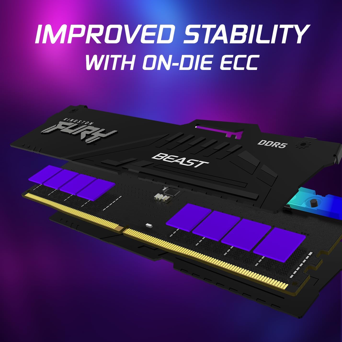 ოპერატიული მეხსიერება Kingston Fury Beast RGB EXPO 16GB (1x16GB) DDR5 6000MT/s CL36 36-44-44 1.35V 288-pin (KF560C36BBE2A-16)