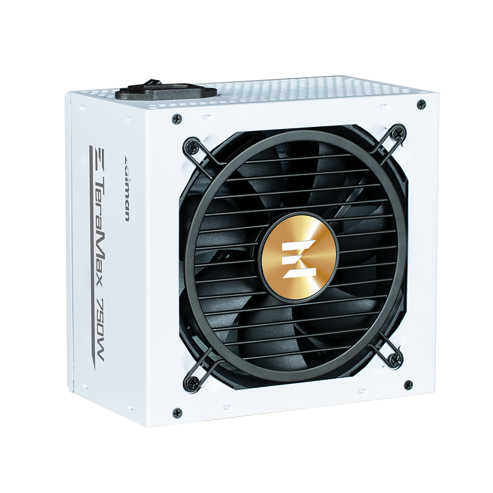კვების ბლოკი Zalman TeraMax II 750W ZM750-TMX2 (ZM750-TMX2WH) WHITE (750W) >90%, 80+ Gold, 120mm, 1xMB 18pin+10pin, 2xCPU 8pin(4+4), 3xMolex, 8xSATA, 3xPCIe 8pin(6+2), 1х12VHPWR, Fully Modular