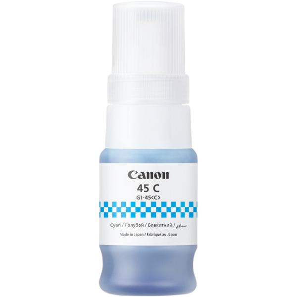 ორიგინალი მელანი Canon GI-45 C ink 70 ml Cyan (6285C001AA) | Yields	3 000 Pages | for GX2040