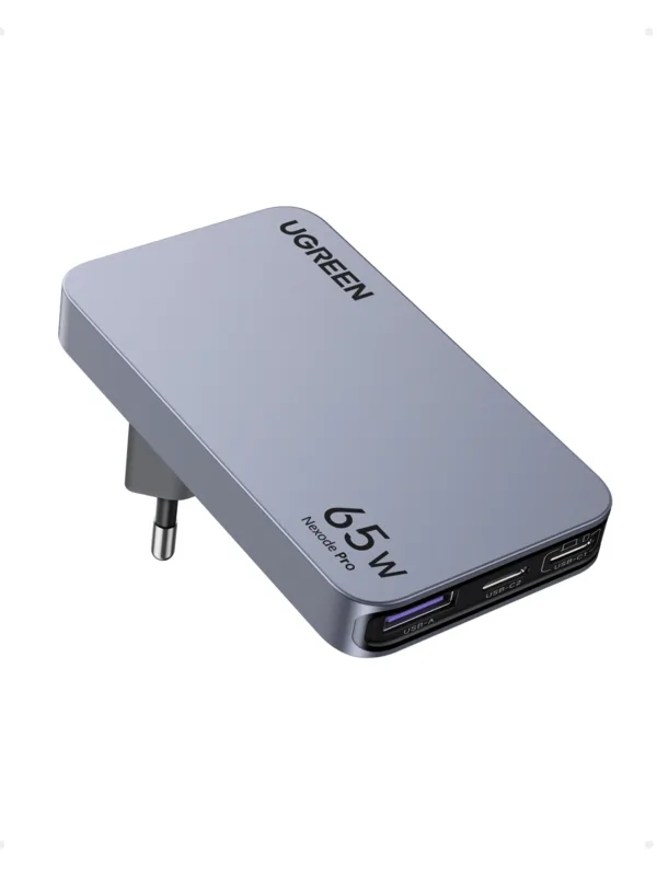 მობილურის დამტენი UGREEN X753 (25356) Nexode Pro, 65W, USB, Type-C, Ultra Slim Travel Adapter, Grey