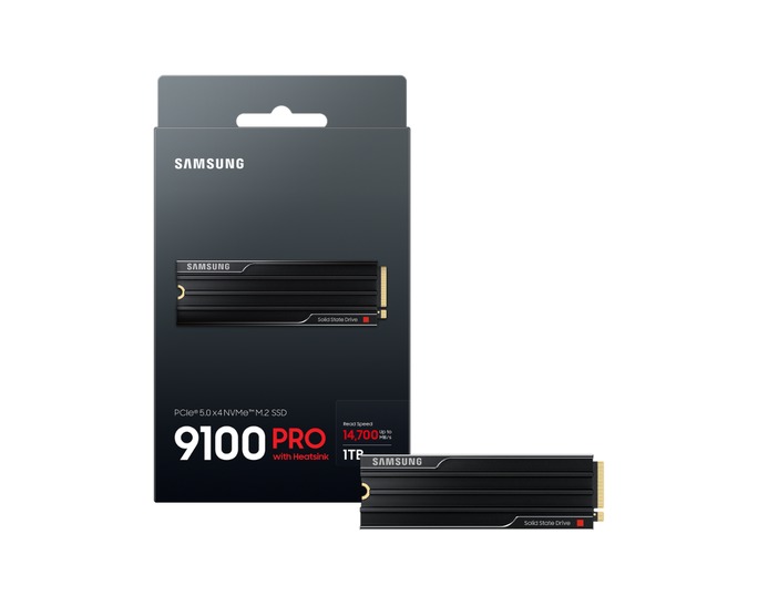 SSD დისკი რადიატორით 1Tb Samsung 9100 PRO (MZ-VAP1T0CW) internal SSD, M.2, 2280, 1000 GB, PCI-E 5.0 x4, NVMe, read: 14700 MB/sec, write: 13300MB/sec, TLC, cache - 1024 MB, radiator