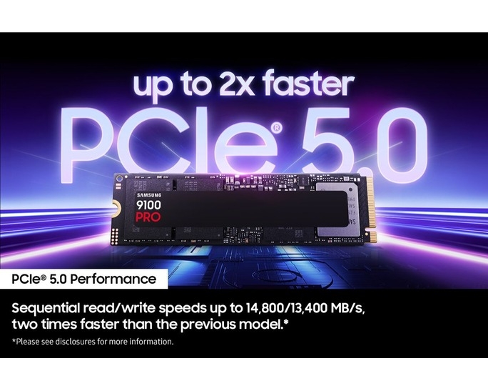 SSD დისკი 2Tb Samsung 9100 PRO (MZ-VAP2T0BW) internal SSD, M.2, 2280, 2000 GB, PCI-E 5.0 x4, NVMe, read: 14700 MB/sec, write: 13400MB/sec, TLC, cache - 2048 MB