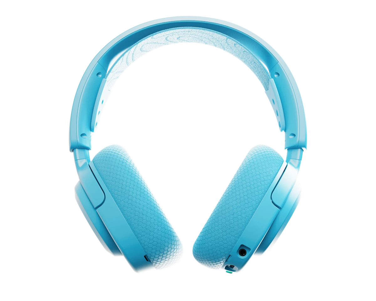 უსადენო Gaming ყურსასმენი SteelSeries Arctis Nova 3P Wireless for PlayStation - Aqua (61688_SS) | 2.4GHz/Bluetooth | USB-C Plug & Play for PlayStation, PC, Switch, Mac, VR, handhelds, mobile, and more