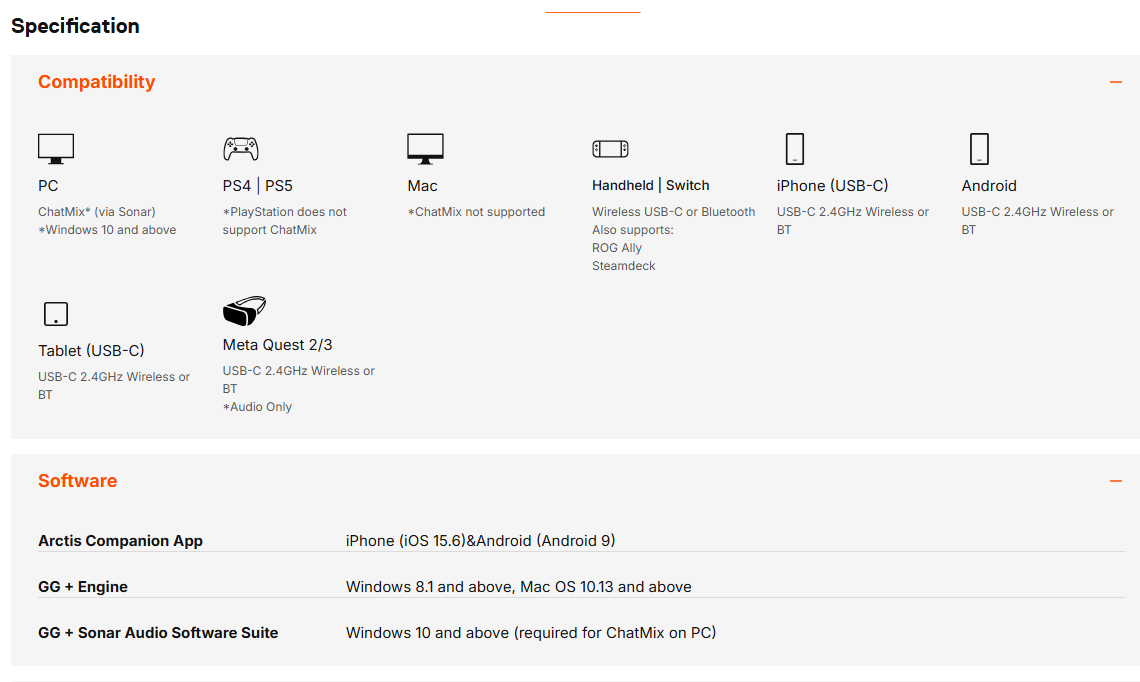 უსადენო Gaming ყურსასმენი SteelSeries Arctis Nova 3P Wireless for PlayStation - Aqua (61688_SS) | 2.4GHz/Bluetooth | USB-C Plug & Play for PlayStation, PC, Switch, Mac, VR, handhelds, mobile, and more
